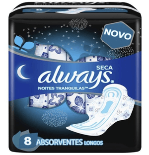 Produto Absorvente always noites tranquilas cobertura seca com abas pacote com 8 unidades foto 1