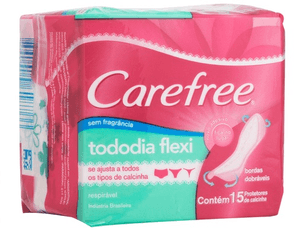 Produto Protetor diario carefree todo dia sem perfume flexi com 15 unidades foto 1