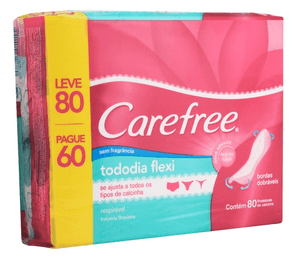 Produto Protetor diario carefree todo dia sem perfume flexi leve 80 pague menos foto 1