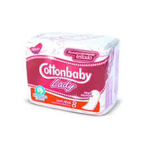 Produto Absorvente cottonbaby lady com abas com 8 unidades foto 1