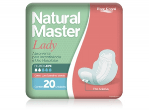 Produto Absorvente para incontinência e uso hospitalar natural master lady 20 unidades foto 1