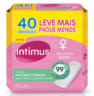 Produto Protetor diário intimus days suave antibacteriano pacote com 40 unidades leve mais pague menos foto 1