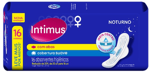 Produto Absorvente intimus gel noturno com abas cobertura suave com 16 unidades foto 1