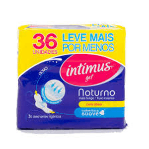 Produto Absorvente intimus gel noturno com abas suave leve 36 pague 30un foto 1