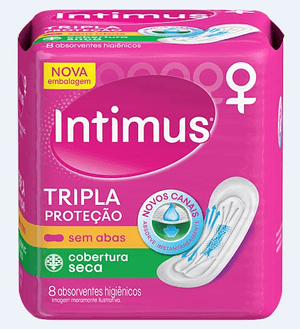 Produto Absorvente intimus gel tripla protecao sem abas cobertura seca com 8 unidades foto 1