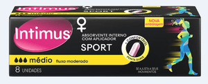 Produto Absorvente intimus sport interno com aplicador medio 8 unidades foto 1