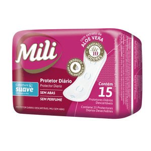 Produto Protetor diário cobertura suave sem abas 15 unidades mili foto 1