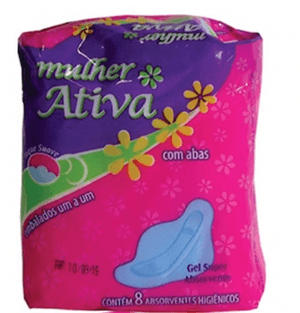 Produto Absorvente mulher ativa com abas com 8 unidades foto 1