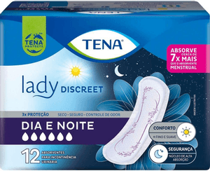 Produto Absorvente para incontinência urinária lady discreet dia e noite 12 unidades tena foto 1