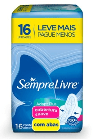 Produto Absorvente sempre livre adapt plus cobertura suave com abas 16 unidades leve mais pague menos foto 1