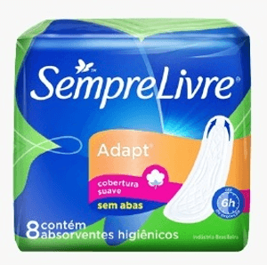 Produto Absorvente sempre livre adapt suave sem abas com 8 unidades foto 1