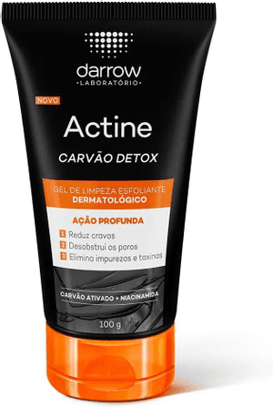 Produto Gel de limpeza esfoliante actine carvão detox 100ml darrow
 foto 1