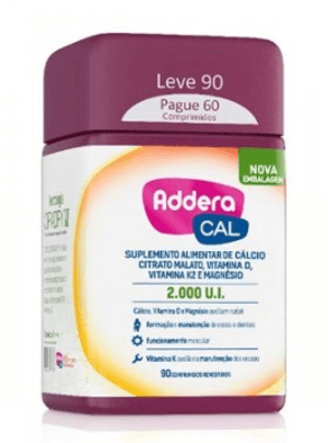 Produto Addera cal 2000ui frasco com 90 comprimidos revestidos foto 1