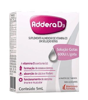 Produto Addera d3 600ui frasco com 5ml gotas foto 1