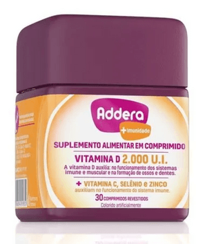 Produto Vitamina d addera + imunidade 2000 u.i. 30 comprimidos revestidos foto 1