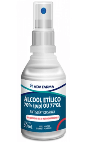 Produto Adv alcool 70% spray 30ml foto 1