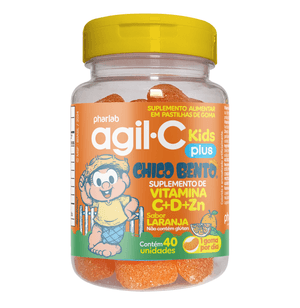 Produto Agil c plus kids 40 gomas laranja pote pharlab foto 1