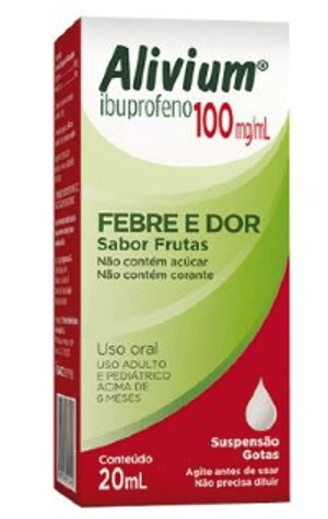 Produto Alivium 100mg sabor frutas em gotas 20ml
 foto 1