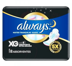 Produto Absorvente noites tranquilas suave extra grande always 8 unidades foto 1