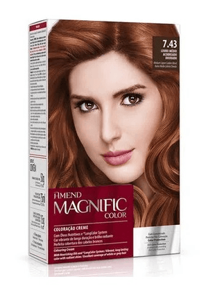 Produto Tintura amend magnific color kit 7.43 louro medio acobreado foto 1