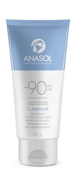 Produto Protetor solar facial clareador fps90 60g anasol foto 1