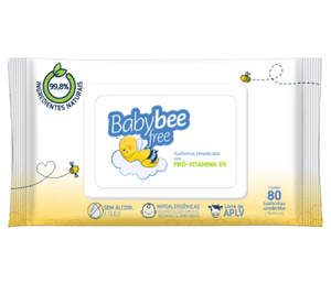 Produto Toalha umedecida com pró-vitamina b5 80 unidades baby bee free foto 1
