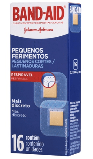Produto Curativos pequenos ferimentos band-aid com 16 unidades foto 1