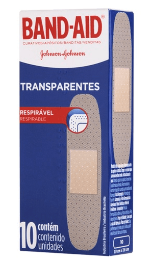 Produto Curativos transparentes band-aid com 10 unidades foto 1