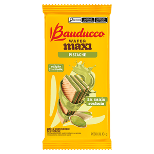 Produto Biscoito wafer bauducco maxi pistache 104g foto 1