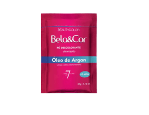 Produto Pó descolorante azul bela&cor - óleo de argan 50g, beauty color foto 1