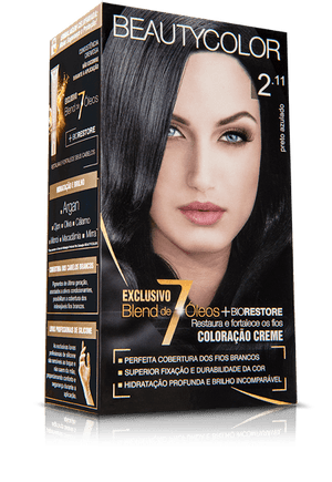 Produto Tintura beauty color kit 2.11 preto azulado foto 1