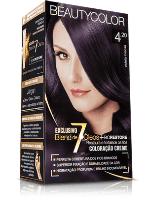 Produto Tintura beauty color kit 4.20 cast viol int foto 1