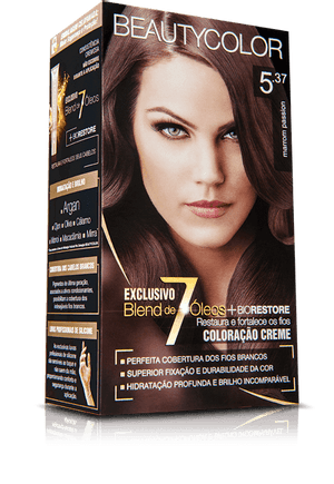 Produto Tintura beauty color kit 5.37 marrom passion foto 1