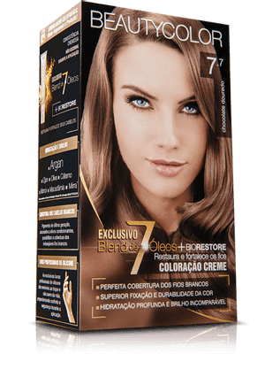 Produto Tintura beauty color kit 7.7 chocolate dourado foto 1