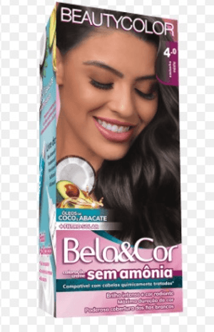 Produto Tintura bela & cor kit sem amonia 4.0 castanho medio foto 1