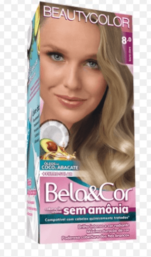 Produto Tintura bela & cor kit sem amonia 8.0 louro claro foto 1