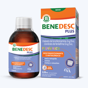 Produto Benedesc plus xarope pediátrico sabor uva 120ml foto 1