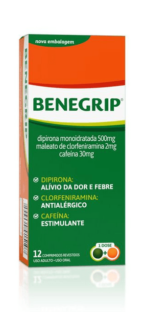 Produto Benegrip 500mg 12 comprimidos foto 1
