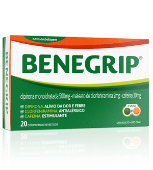 Produto Benegrip 500mg 20 comprimidos foto 1