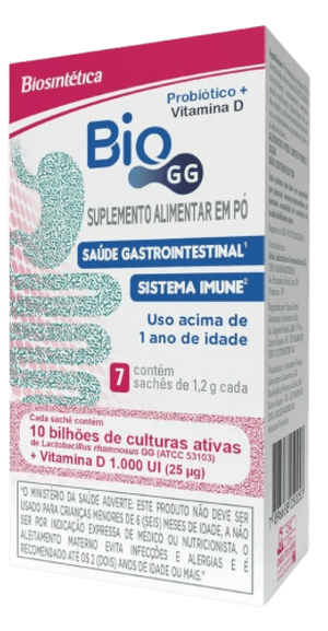 Produto Probiótico bio gg 10bi + vitamina d 1000ui 7 sachês foto 1