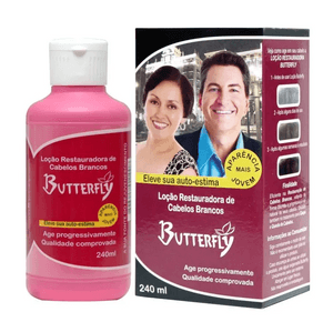 Produto Loção restauradora de cabelos brancos 240ml butterfly foto 1