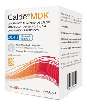 Produto Cálcio caldê mdk 2000 ui 60 comprimidos revestidos marjan foto 1