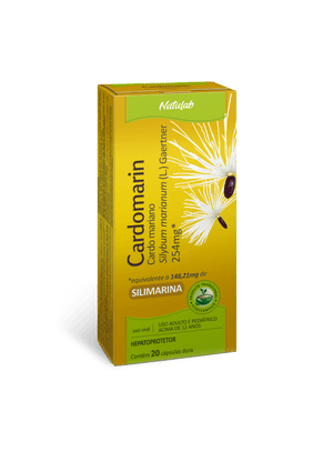 Produto Cardomarin silimarina 254mg 20 cápsulas natulab foto 1