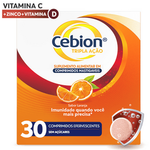 Produto Cebion vitamina c 1g + zinco + vitamina d com 30 tabletes efervescentes procter & gamble foto 1