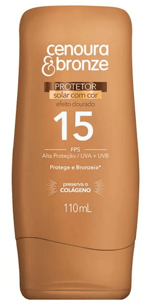 Produto Cenoura & bronze protetor solar com cor efeito dourado fps 15 110ml foto 1