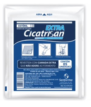Produto Compressa esteril cicatrisan 7,5x7,5cm com 5 unidades foto 1