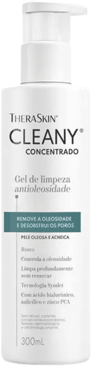 Produto Gel de limpeza cleany concentrado antioleosidade 300ml theraskin foto 1