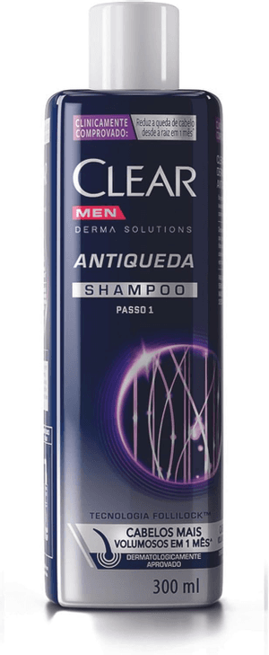 Produto Shampoo antiqueda derma solutions men 300ml clear foto 1