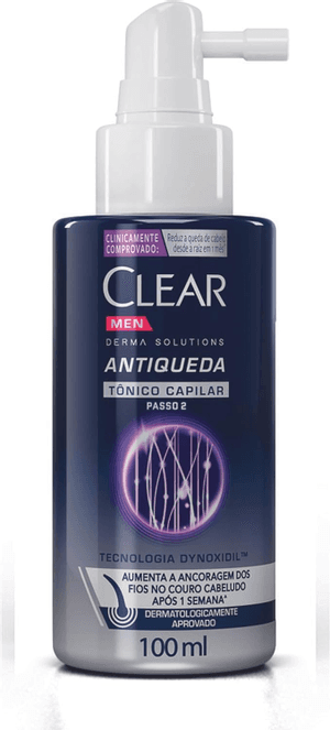 Produto Tônico capilar antiqueda derma solutions men 100ml clear foto 1