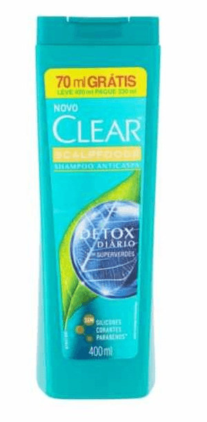 Produto Shampoo clear antcaspa detox diario leve 400ml pague 330ml foto 1